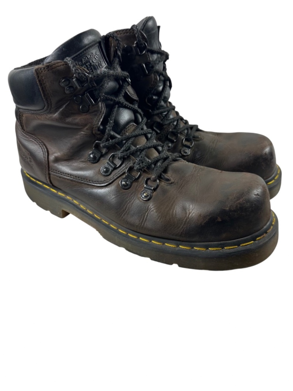 Dr. Martens Steel Toe Work Boots Mens Sz 11 Leather Brown Industrial Safety 8836
